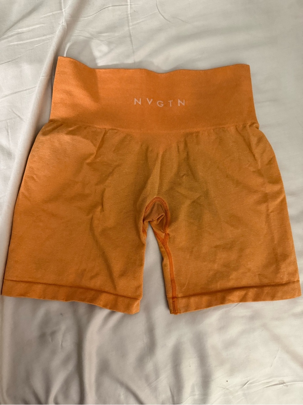 NVGTN Women’s High-Rise Orange Bike Shorts